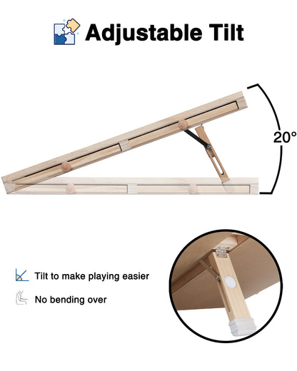 Tilted Jigsaw Puzzle Board - 1000 Pieces - Plastic Cover