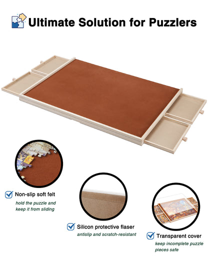 Tilted Jigsaw Puzzle Board - 1000 Pieces - Plastic Cover