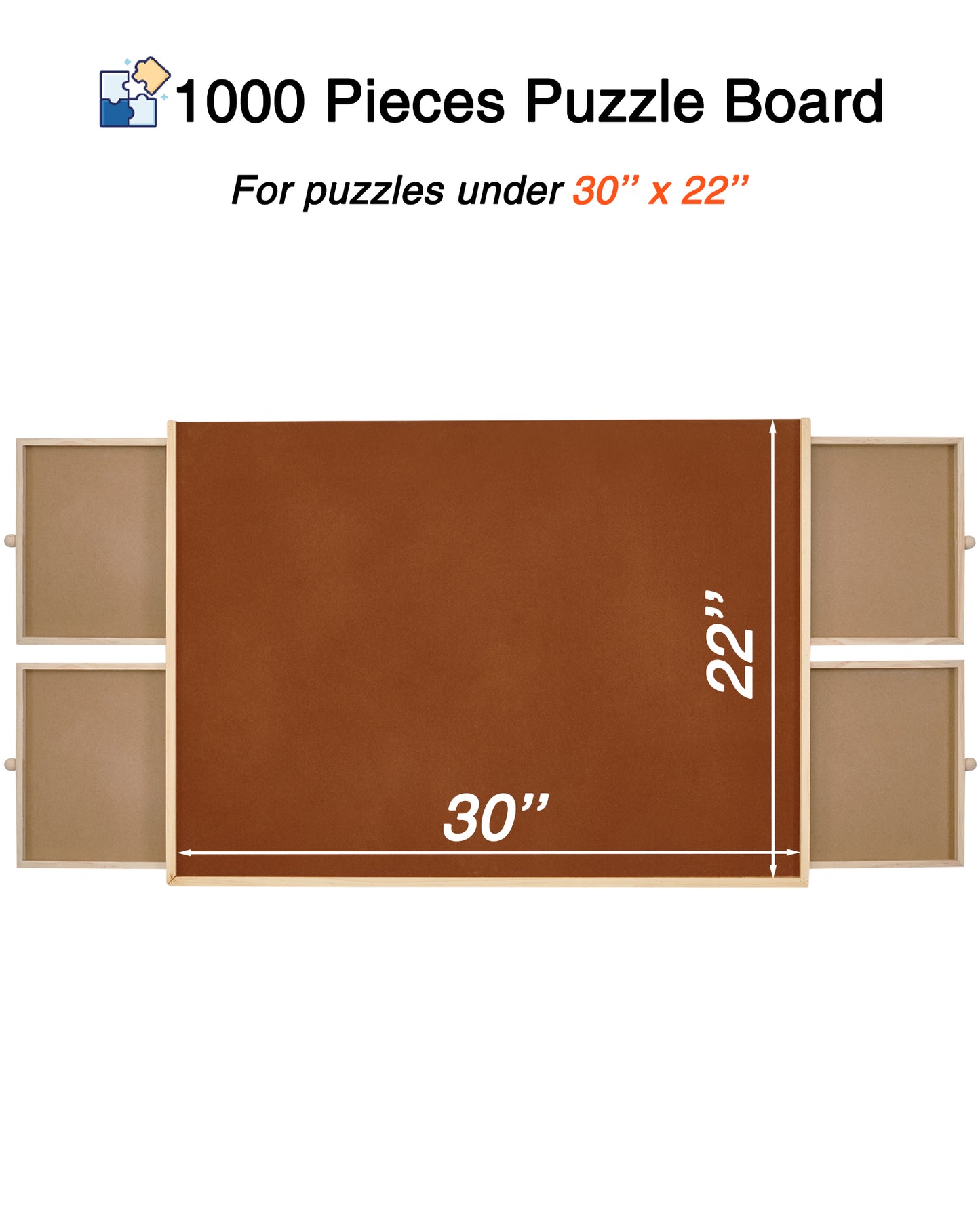 Tilted Jigsaw Puzzle Board - 1000 Pieces - Plastic Cover