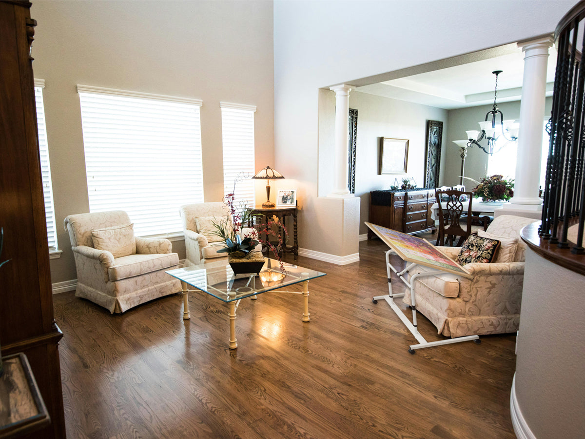 Tilted Jigsaw Puzzle Rolling Board Table