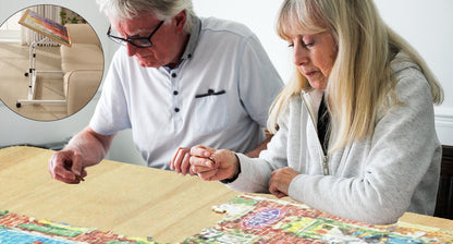 Tilted Jigsaw Puzzle Rolling Board Table