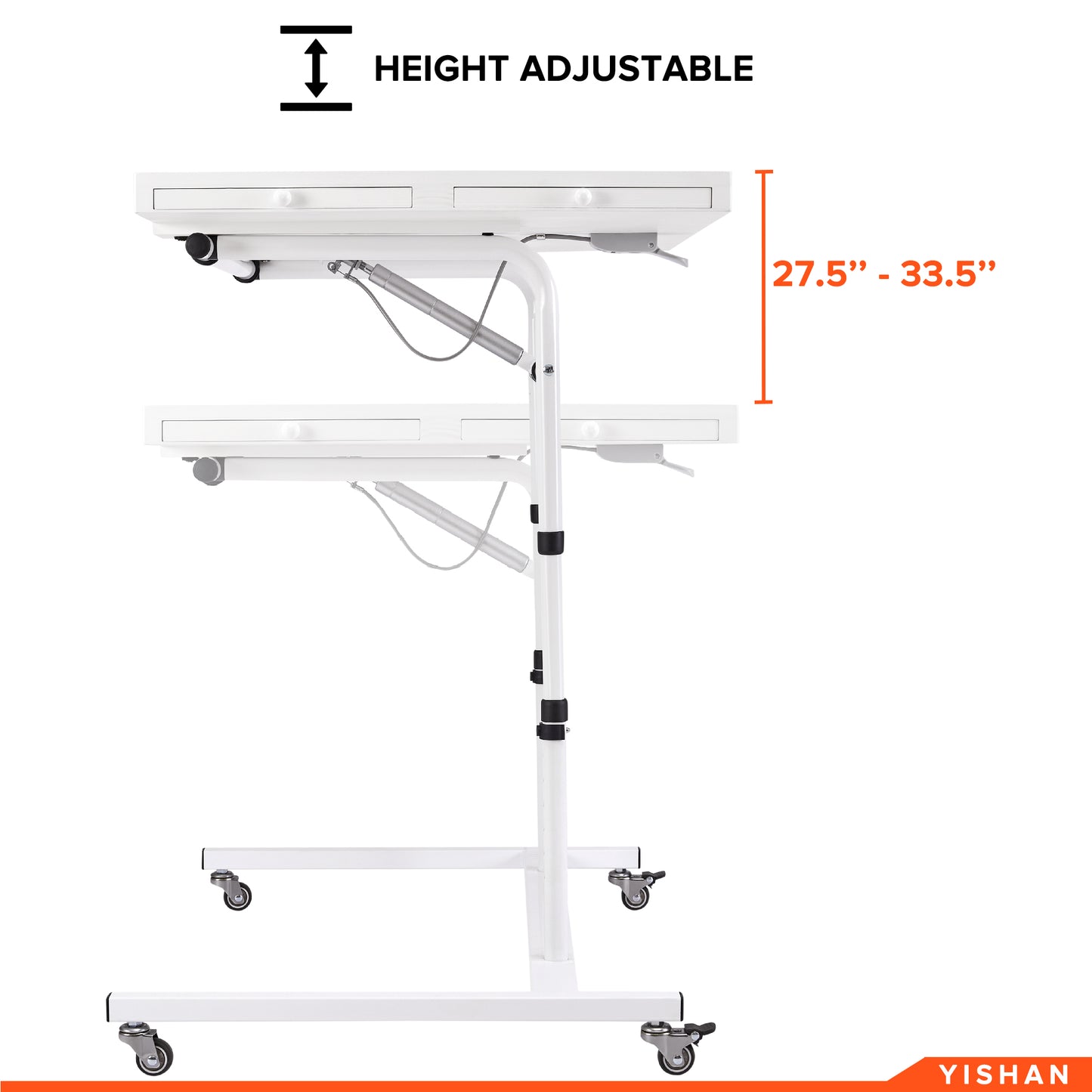Tilted Jigsaw Puzzle Rolling Table with Drawers and Cover
